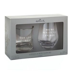 Hallmark Lowball & Wine Glass Set - New in Box
